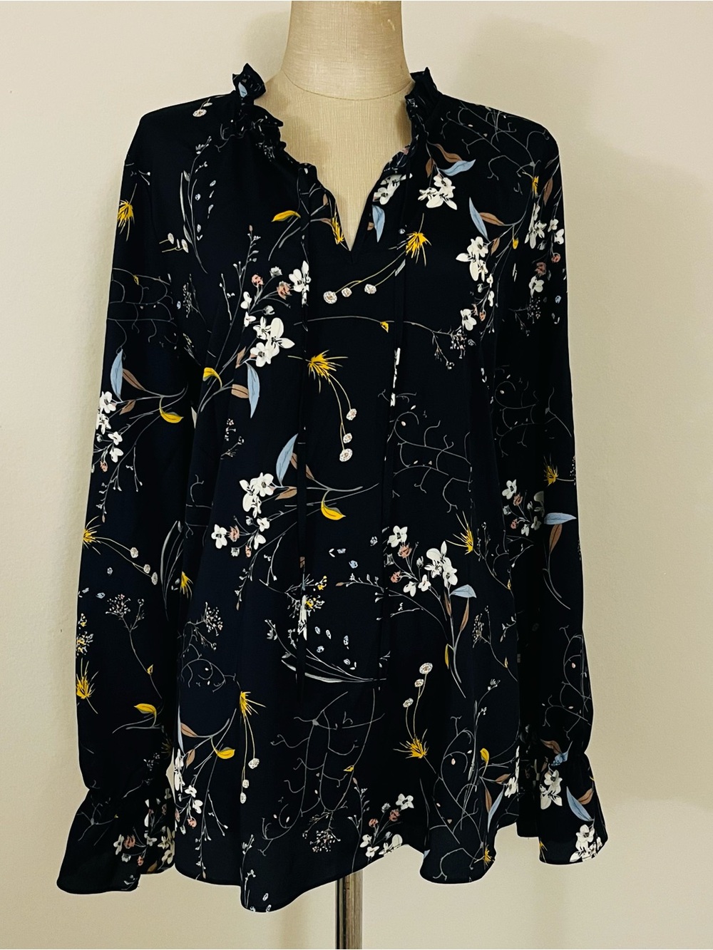 Mika Mindel Navy Floral Blouse
